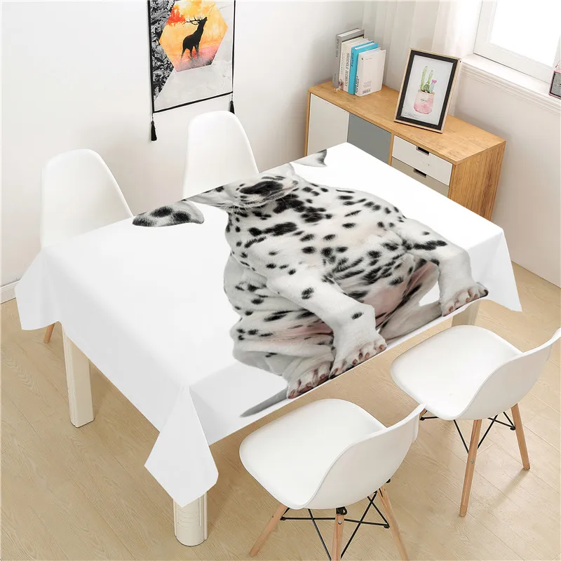 

Lovely Dog Tablecloth polyester Hotel Picnic Table Rectangular Table Covers Home Dining Tea Table Decoration