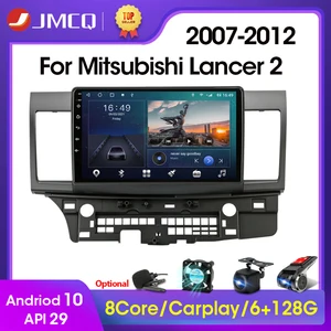 jmcq android 10 4g car radio for mitsubishi lancer 2007 2012 car radio multimidia video player navigation gps 2din 2 din carplay free global shipping