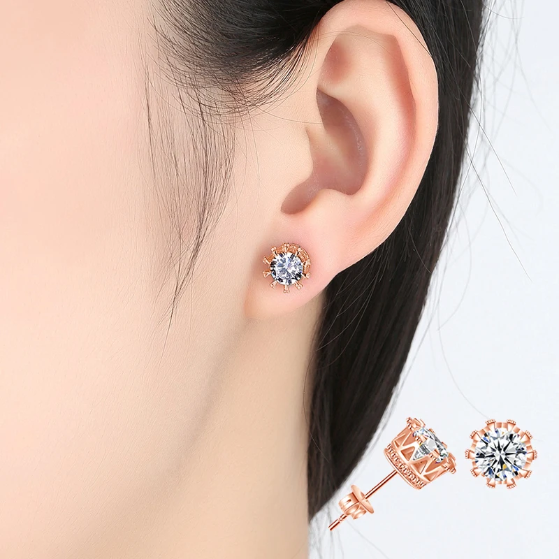 S925 Серебряные модные ювелирные изделия женские классические блестящие серьги