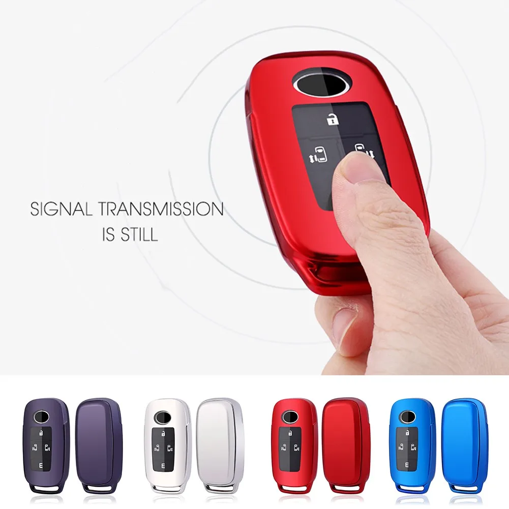 

Replacement Key Shell Cove Soft TPU Accessories Black/Blue/Silver/Red Car Key Case For Toyota DAIHATSU New