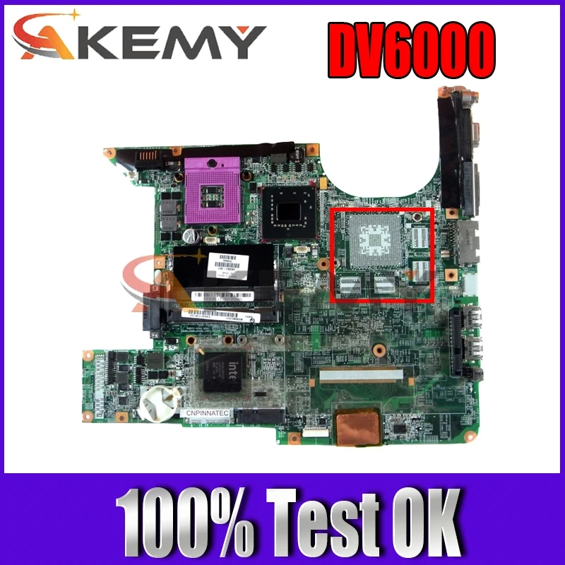 

Материнская плата Akemy 460901-001 для ноутбука HP Pavilion DV6000 DV6724 DV6727 DV6728 DV6729, материнская плата 965GM DDR2, Бесплатный ЦП
