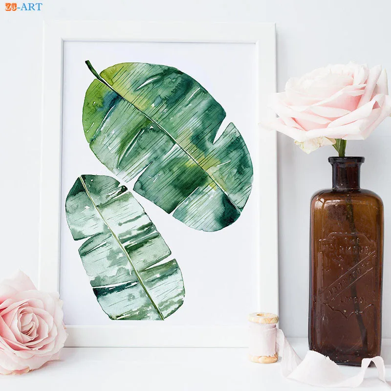 Лист Печать постер С КАКТУСОМ ботанический настенная минималистское полотно