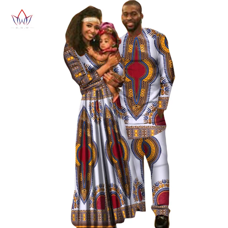 Одежда в африканском стиле для мужчин и женщин Дашики семейная одежда мужская