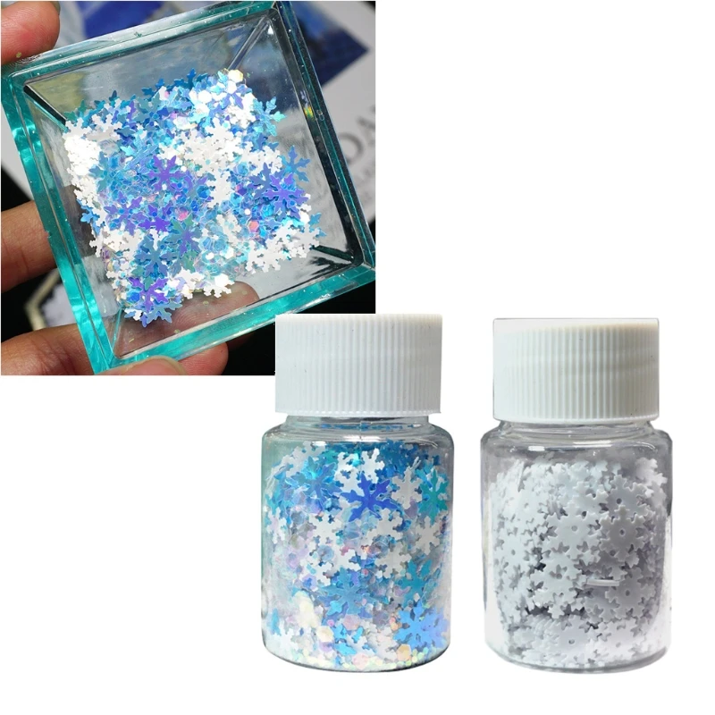

Snowflake Bright Flakes Sequins Kit DIY Snowflake Resin Fillings Glitters Resin Art Decor Fillers Jewelry Making 10g Per