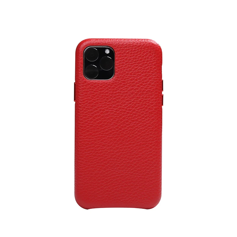 Новинка для iPhone 11 Pro Max 5,8 6,1 6,5 настоящий натуральный кожаный чехол для телефона из чистой Litchi воловьей кожи задняя крышка металлическая кнопка