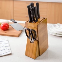 wooden kitchen knife organizer holder multifunctional storage rack tool bamboo knife block stand kitchen accessories