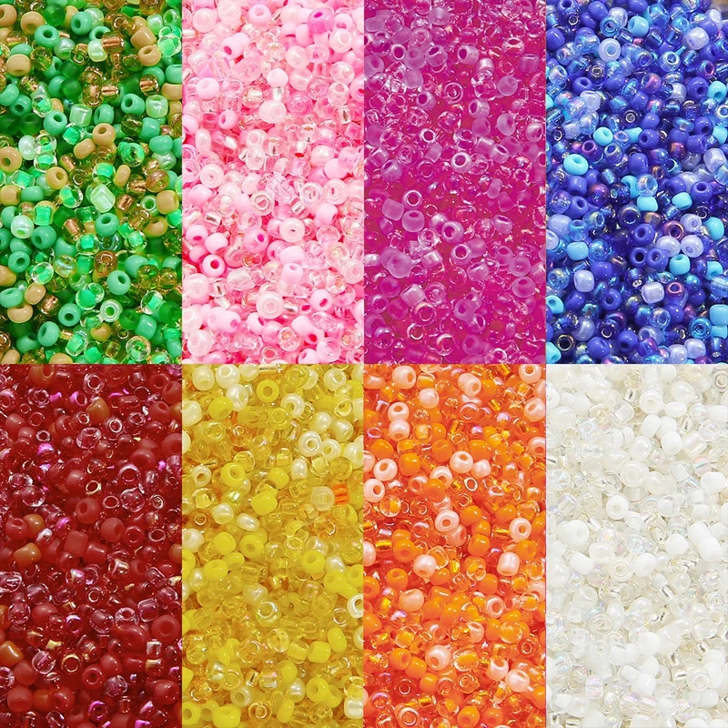 

3mm 1000pcs Fashion Glass Rice Beads Loose Beads Suitable For Diy Jewelry Accessories