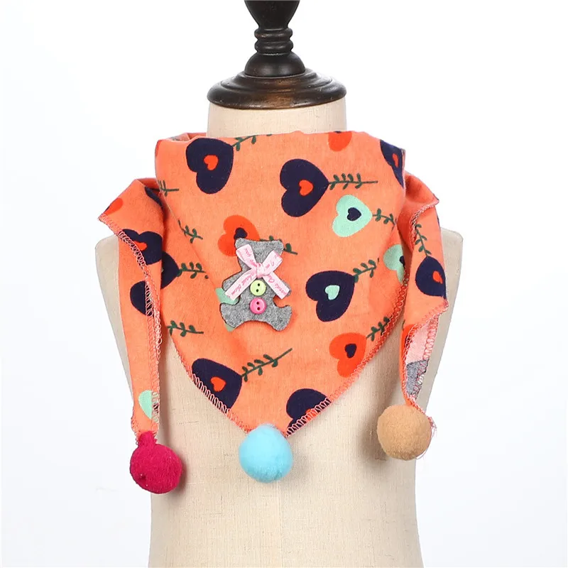 Новинка года; сезон весна-лето; треугольный шарф для маленьких девочек; шаль в горошек для маленьких мальчиков; детский хлопковый шейный платок; теплый детский шейный платок