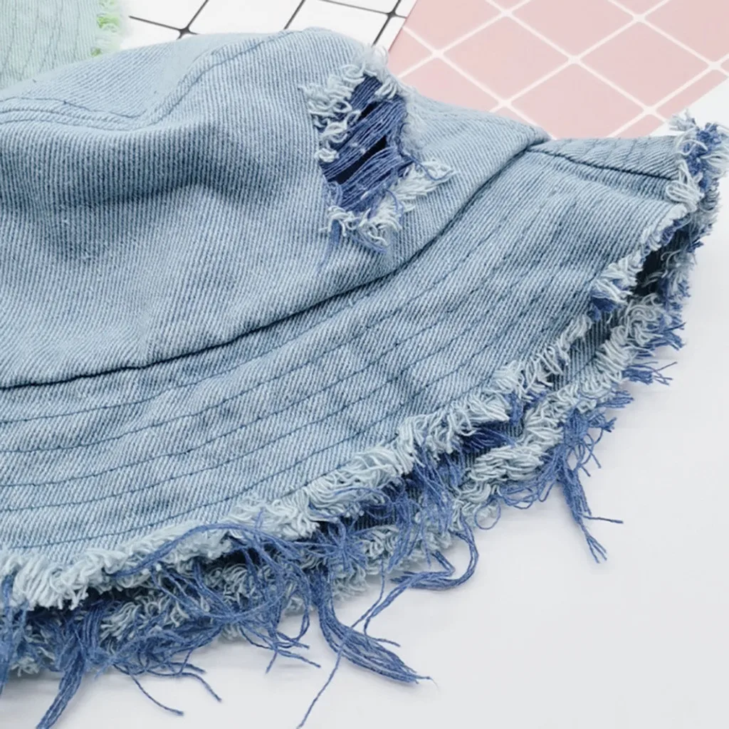 

Summer Fashion Sun Caps Baby Kids Denim Lovely Soft Printed Fisherman Hats Bucket Hat Sun Cap For Baby #4