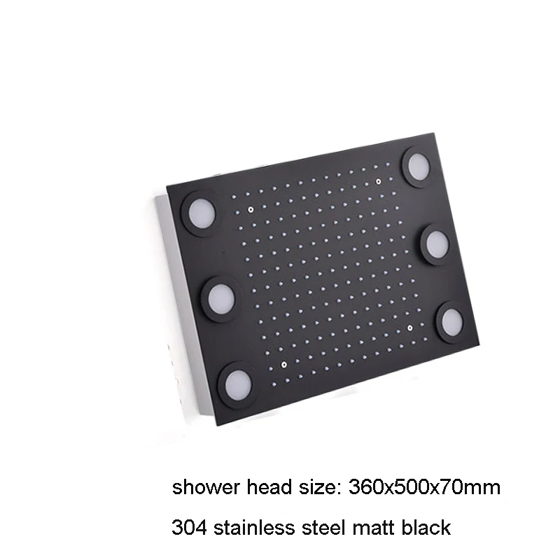 저렴한 매트 블랙 마사지 샤워 헤드 세트 욕실 천장 플러시 강우량 샤워 헤드 온도 조절 믹서 바디 제트 Led 샤워 저렴한 매트 블랙 마사지 샤워 헤드 세트 욕실 천장 플러시 강우량 샤워 헤드 온도 조절 믹서 바디 제트 Led 샤워