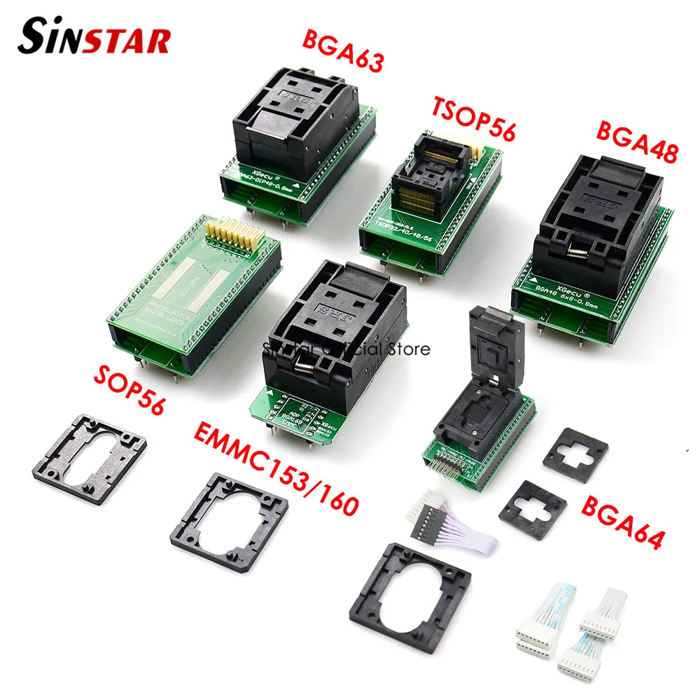 Адаптеры BGA63 BGA64 BGA48 BGA169 TSOP32 TSOP40 TSOP48 TSOP56 только для программатора XGecu T56 Nand |