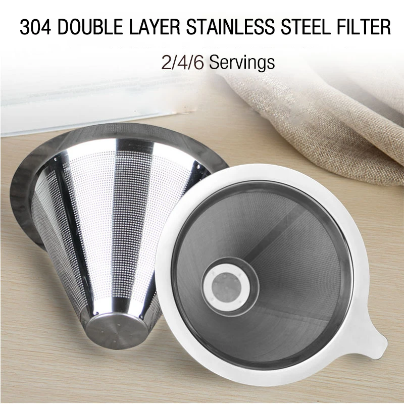 Кофе фильтр ручной капельного типа 304 нержавеющая сталь экран точные примеси