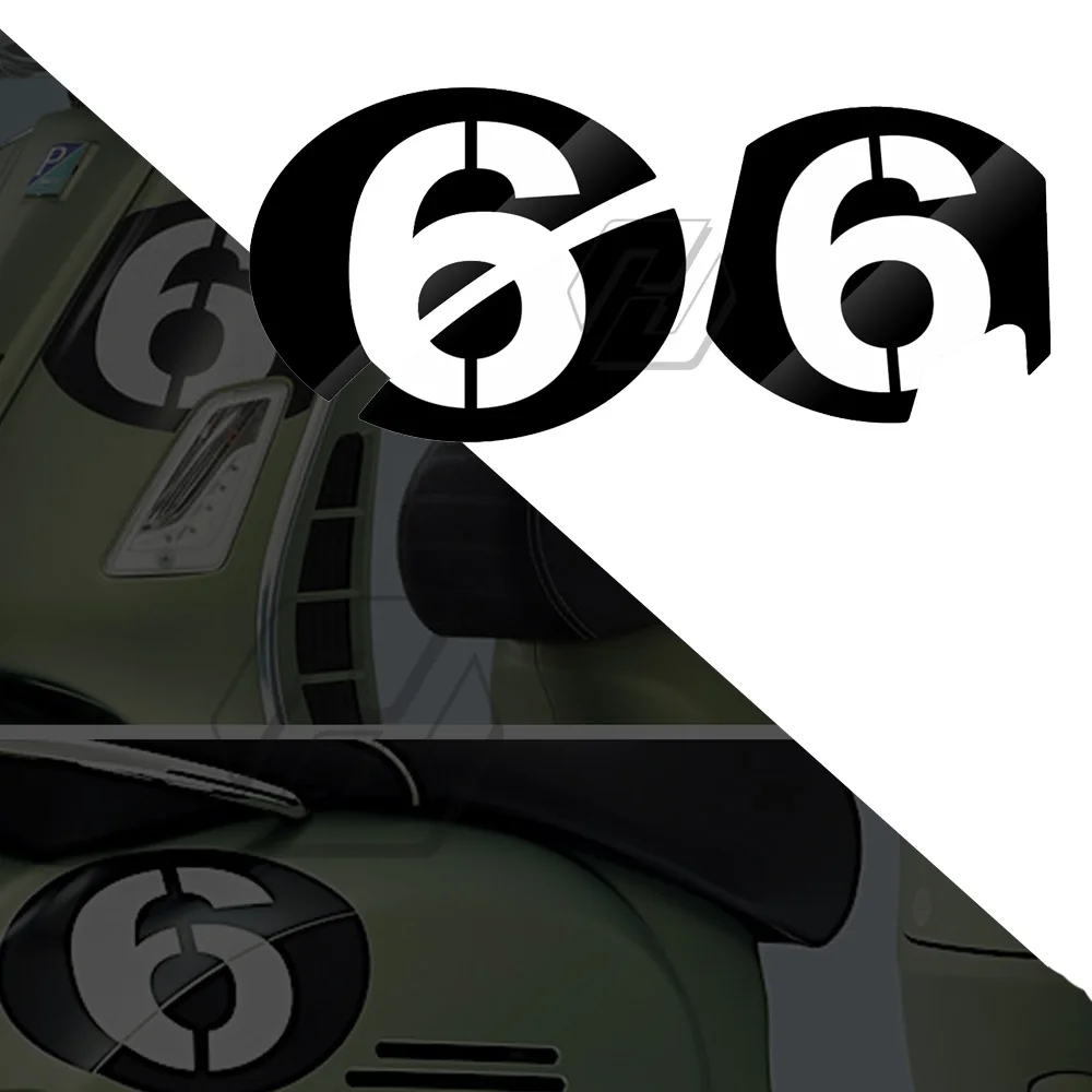 

Motorcycle Decals Number 6 Case for Piaggio Vespa Series 2 Sei Giorni GTS 300 GTS300 GTS300ie Supersport