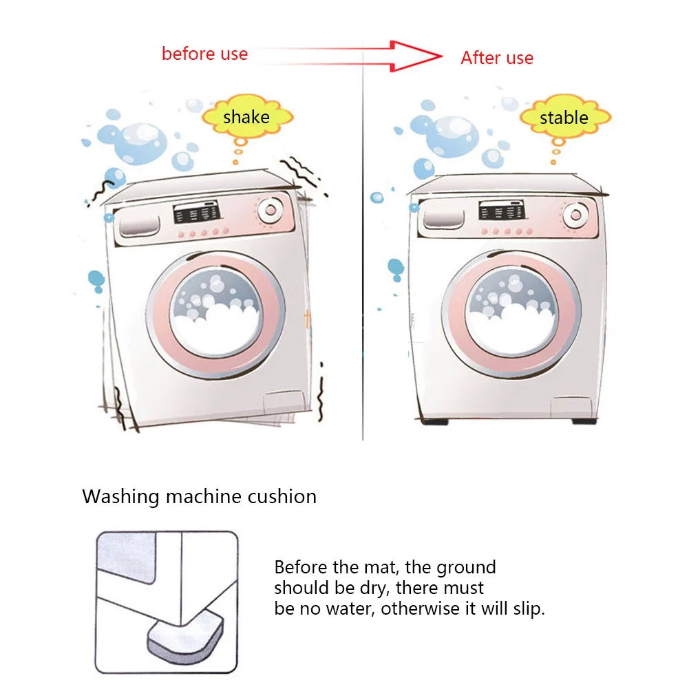 4 шт стиральной машины Pad Mute ударопрочная Опора коврики мебель холодильник коврик