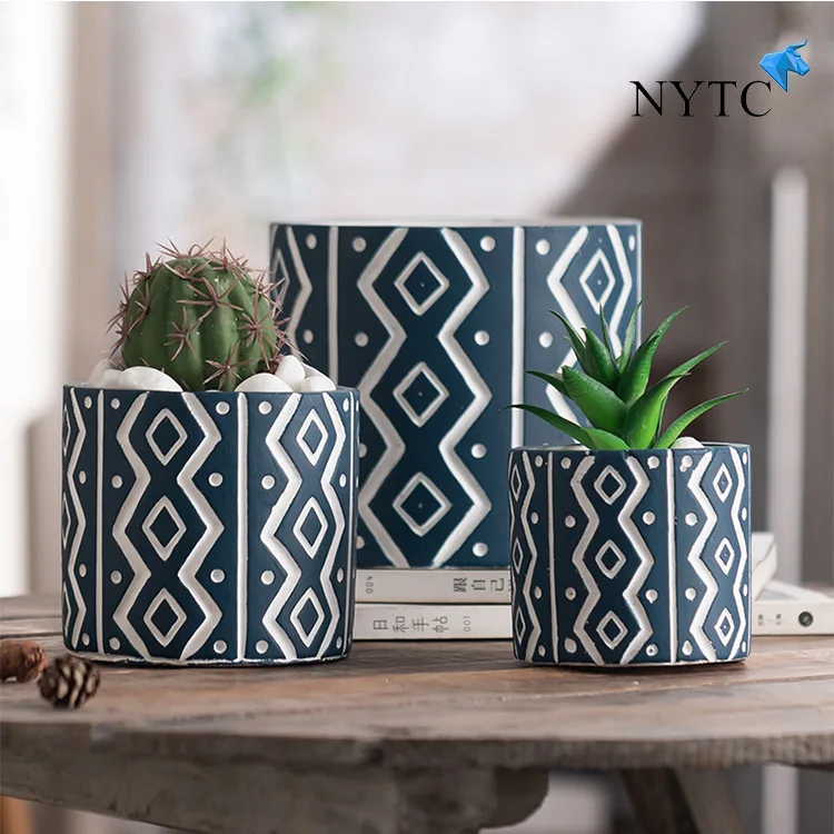 

Nordic cement succulent flower pot modern simple European creative home floral crafts office, home furnishings, home gardening