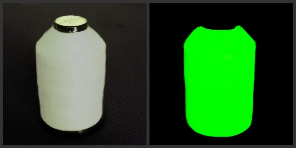 2020 1000m per spool светится в темноте Thread полиэстер вышивка нить для шитья 150D/2