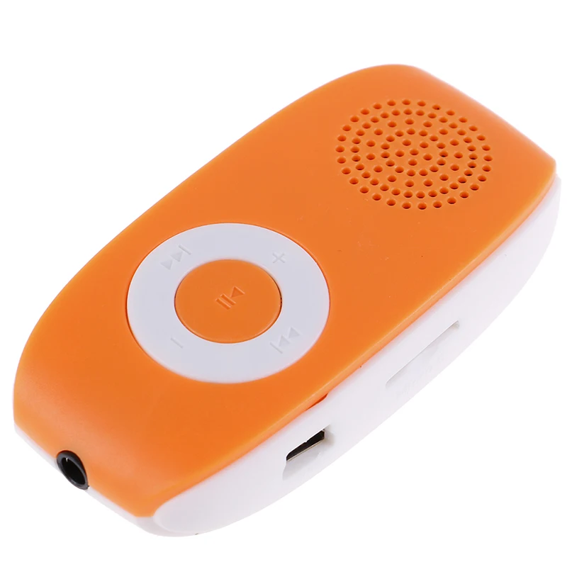 Оранжевый MP3 музыкальный медиа детский аудио музыкальный плеер клип USB mp3-плеер Поддержка SD TF карта 32 Гб спортивный музыкальный медиа встроенный динамик - Цвет: Оранжевый