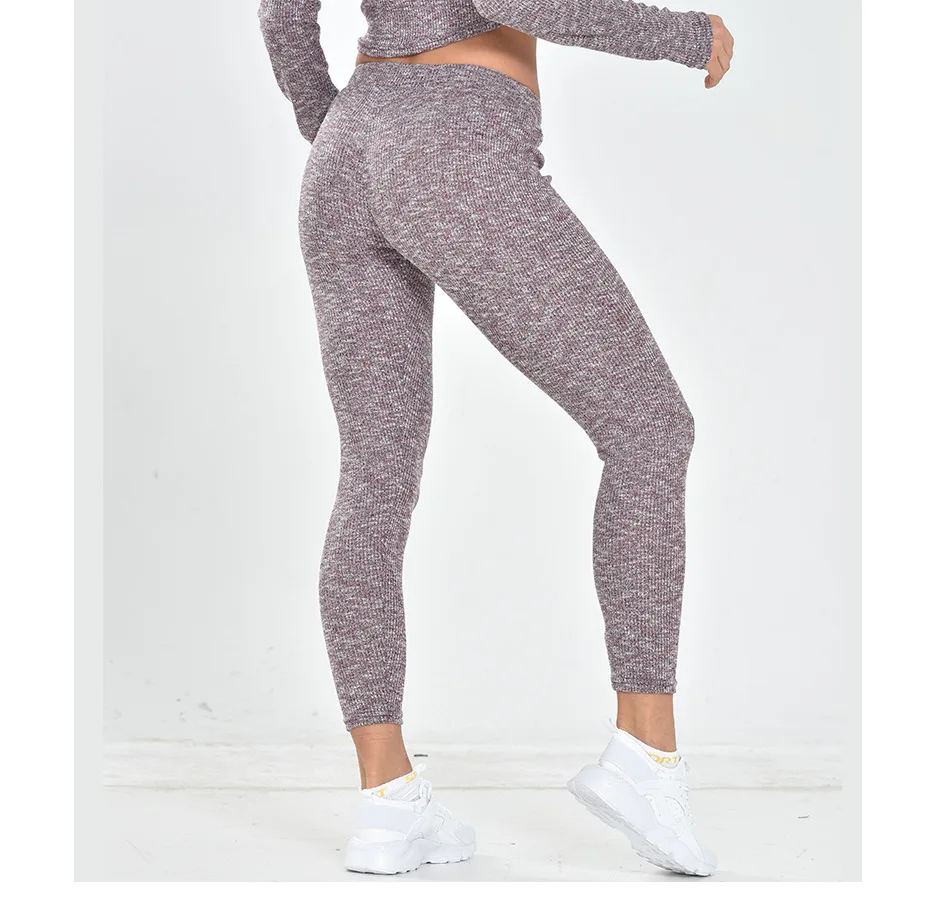 

2021Tracksuits Elastic Belt Pants Suit 2 Piece Set Hot Sale Women's Casual Sportswear Knitted Hooded Sports Suits Running