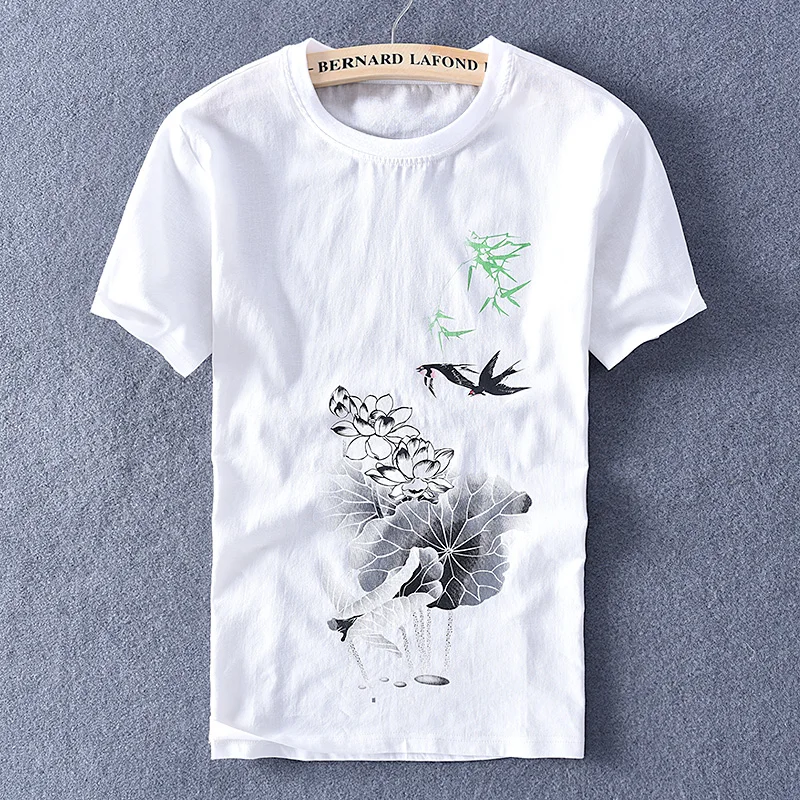 Футболка мужская с коротким рукавом Повседневная модная тенниска круглым