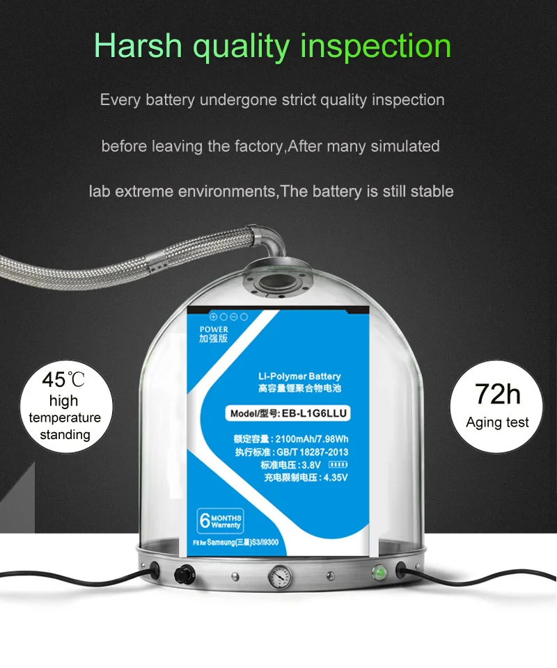 Аккумулятор EB L1G6LLU/EB535163LU 2100mAh для Samsung Galaxy S3 SIII I9300 I9308 i9082 i9305 T999