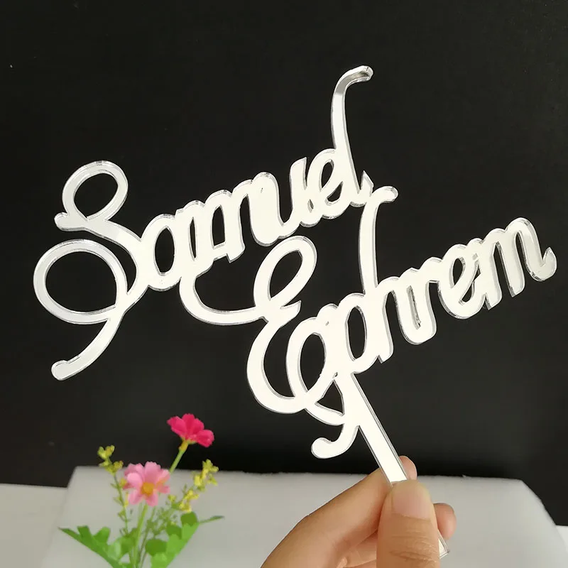 Пользовательские акриловые торт Топпер персонализированные имя счастливый