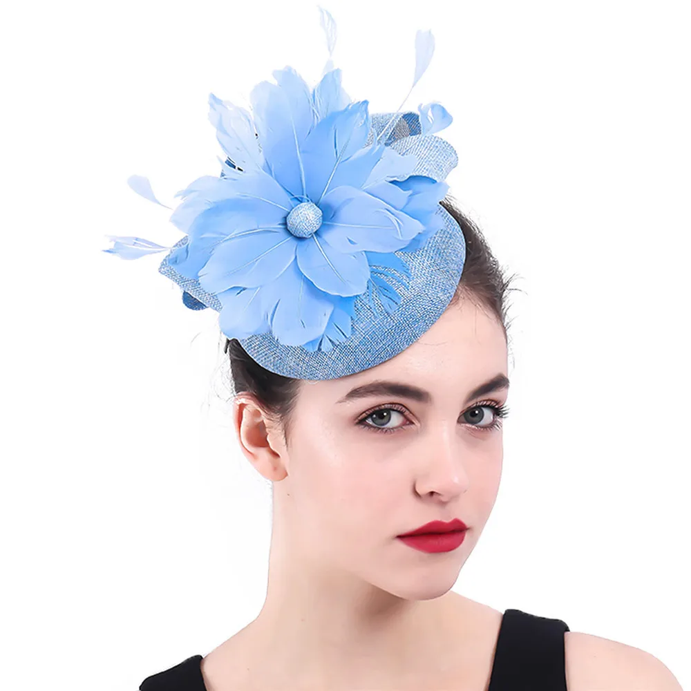 Смарагдово-зеленый свадебный фасцинатор с зажимом для волос, головной убор федора с пером для женщин, пиллбокс шляпка для вечеринки, аксессуары для платья