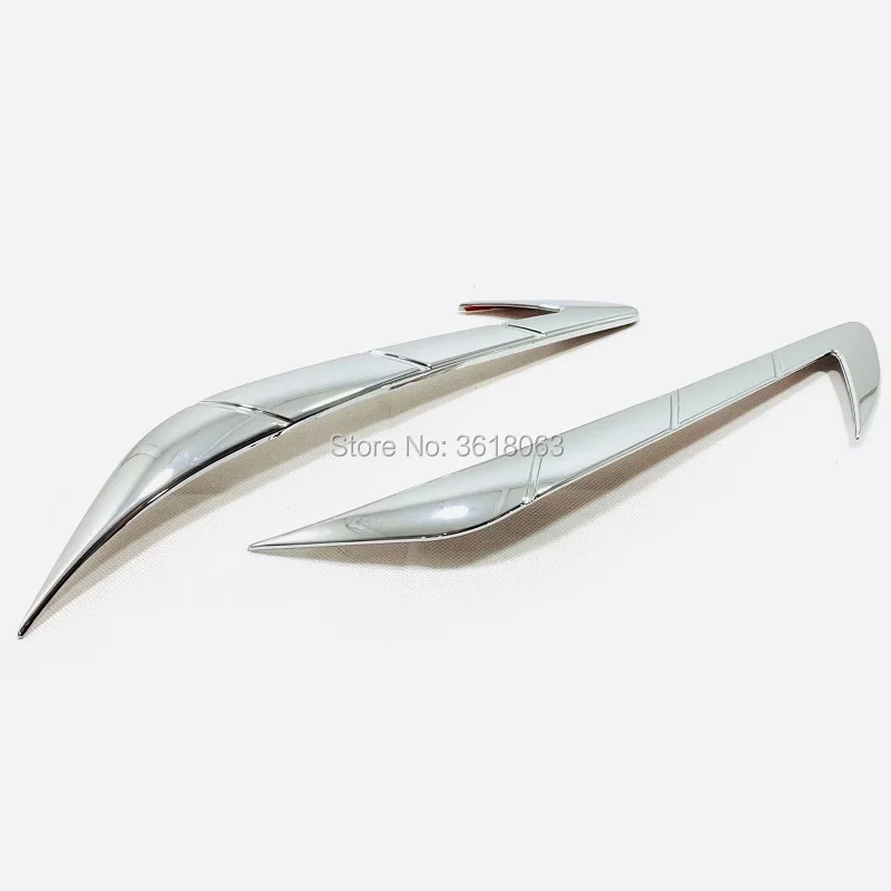 

For Mazda 3 2019 2020 ABS Chrome Front Head Light Lamp Cover Trims Headlights Eyebrow Strips Car-Styling Accessories 2pcs