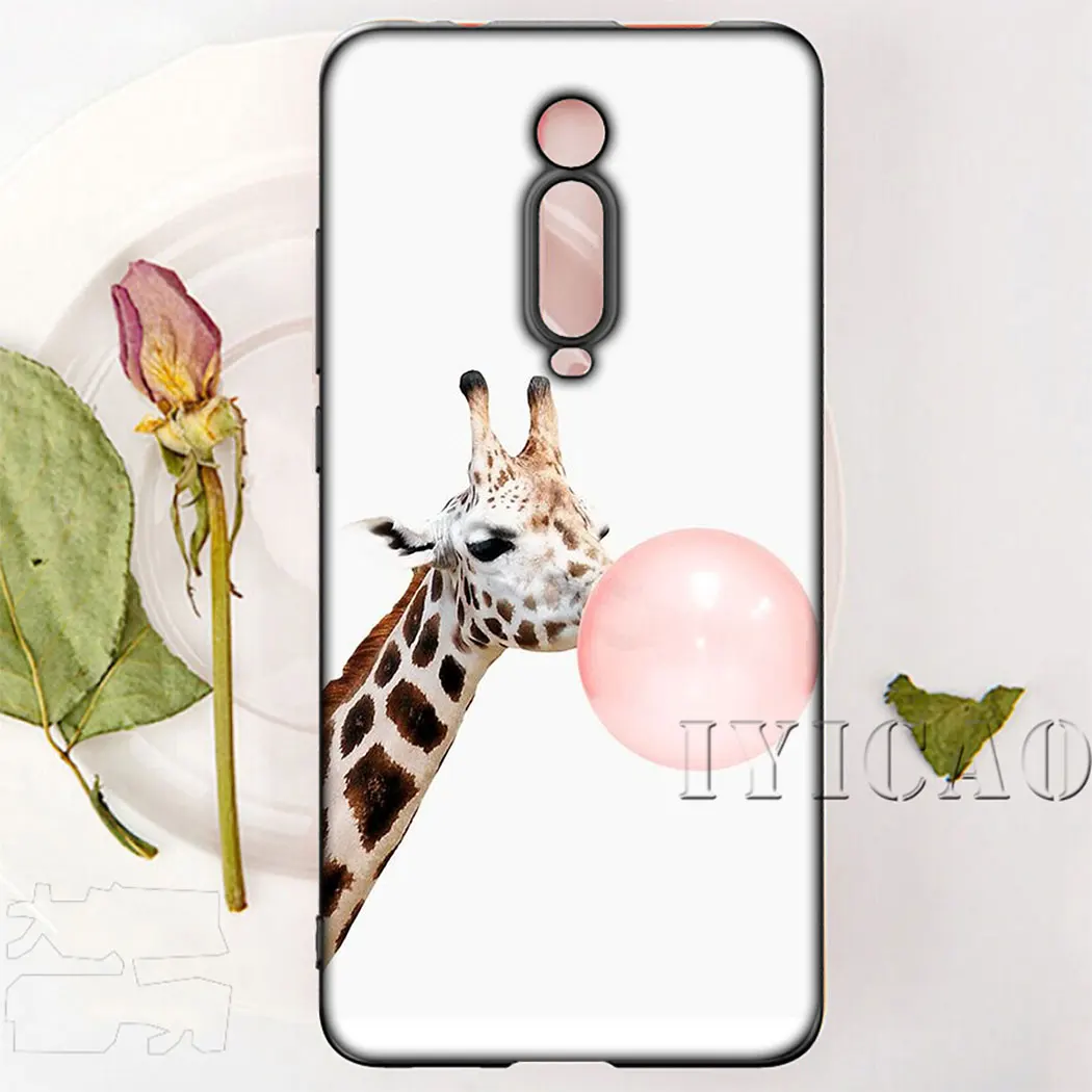 IYICAO носить очки Жираф мягкий чехол для Xiaomi mi 9 8 6 A2 Lite A3 9T Pro A1 F1 макс 3 2S CC9E 8SE