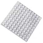 100 шт. самоклеющиеся Резиновые прозрачные полукруглые бамперы для дверей AUG889