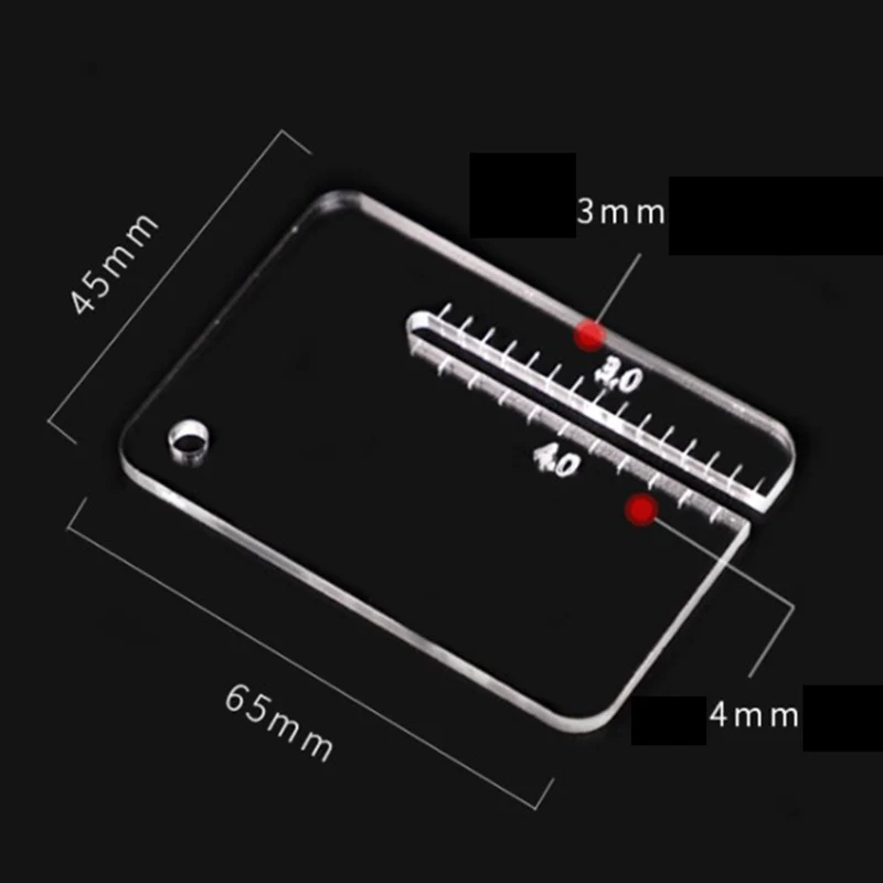 

1Pcs With Scale Acrylic Plate DIY Hand Perforated Round Stitching Punch Tools For Helping Leather Hole Punch 45*60mm