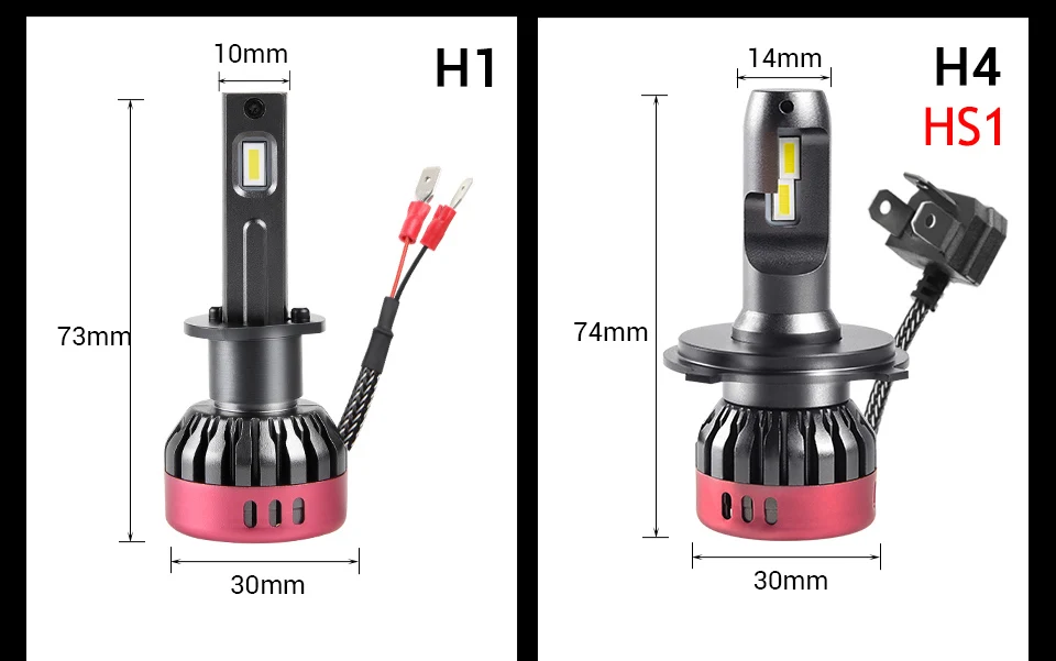 Led H4 H7 мотоциклетная фара в сборе Аксессуары Светодиодные Фары H4 H11 H7 H1 HS1 лампы 12V 6500K противотуманные лампы для мотора скутера