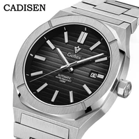 cadisen new mens mechanical watches automatic watch for men 316l stainless steel sapphire crystal 10bar waterproof reloj hombre