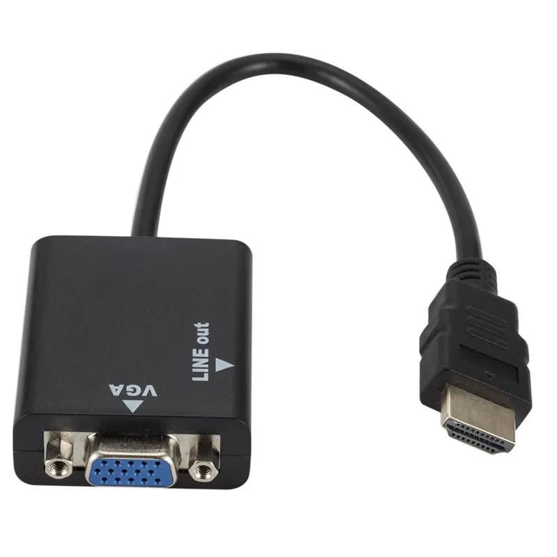 

Male To Male HDMI-compatible To VGA Digital Analog Video Audio Cable Adapter 1080P 720P 480P for PS4 PC HDTV Display Projector