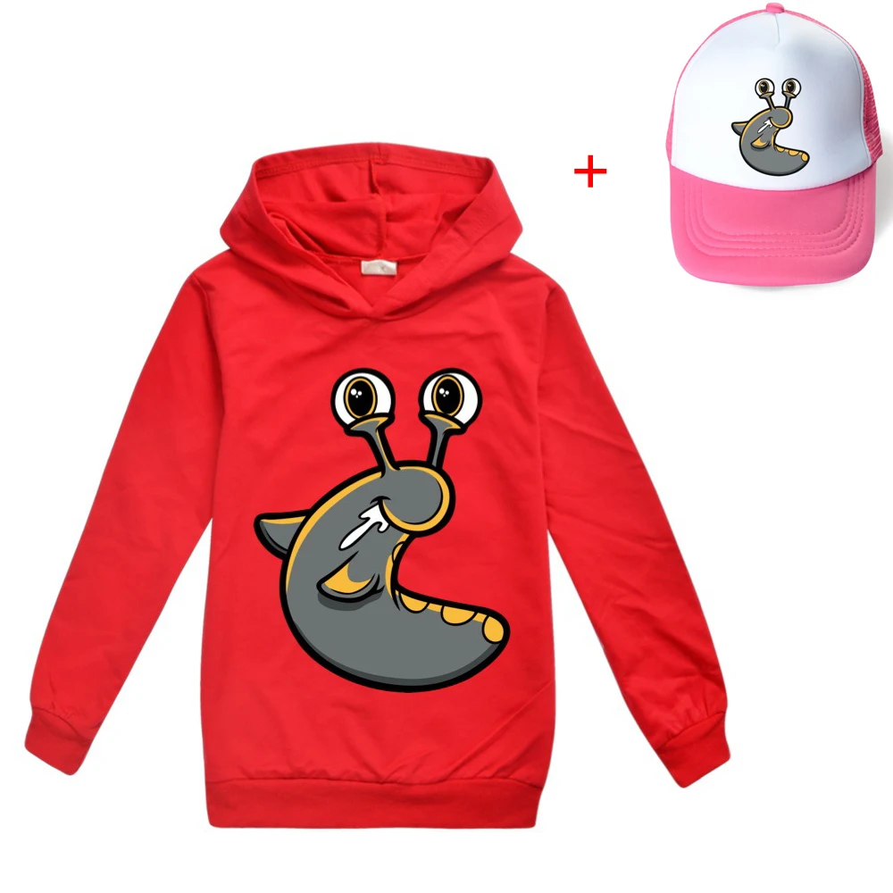 SLOGOMAN HOODY Fashion Trends Boy Hooded Bottoming Shirt Large Children's Spring and Autumn Models Girl Long-sleeved T-shirt |