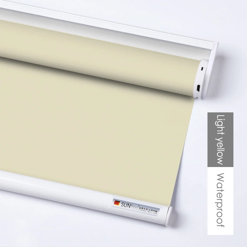 light yellow Sunfree интеллектуальные электрические рольставни DC 5 в беспроводной литиевый аккумулятор жиронепроницаемый, водонепроницаемый автоматический рольставни для офиса/дома - Цвет: light yellow