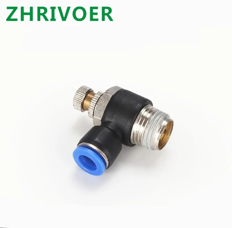 Фото 1 pcs M5" 1/8" 1/4" 3/8" 1/2 air speed Regulating valve throttle SL 4 6 8 10 12mm Fast connection Pneumatic Fitting 1 pcs M5" 1/8" 1/4" 3/8" 1/2 air speed Regulating valve throttle SL 4 6 8 10 12mm Fast connection Pneumatic Fitting