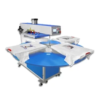 4060 tshirts heat transfer printing machine automatic 4 station rotary heat press machine