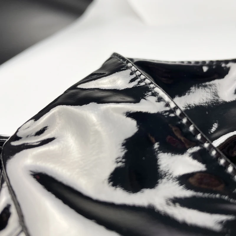 Эротический сексуальный латексный комбинезон AIIOU с вырезами Женское боди на