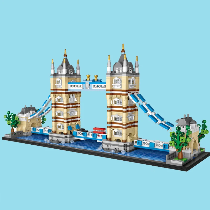 Модель автомобиля LOZ 1026 Лондонская башня мост река | Игрушки и хобби