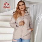 Astrid 2021, новое осенне-зимнее женское пальто, женская ветрозащитная теплая парка, модная клетчатая куртка с капюшоном, большие размеры, женская одежда 9385