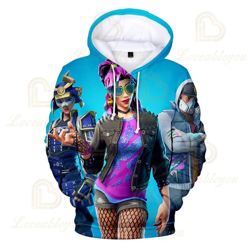 

Fortnite Anime Gaming Hoodie Unisex 3D Print Streetwear Hip Hop Punk Hoodies Childrens Hoodie Casual Women Sweatshirt
