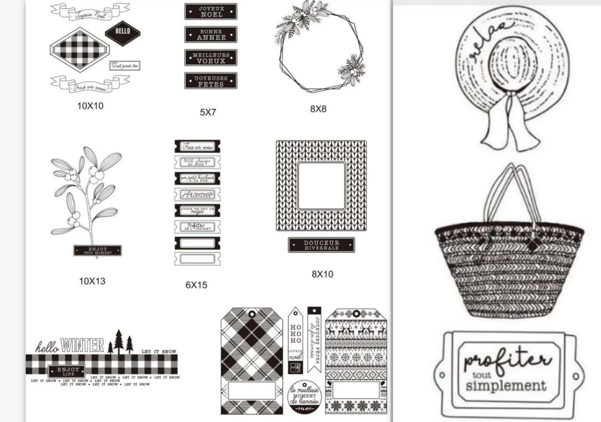 Французский прозрачный силиконовый штамп/печать для сделай сам