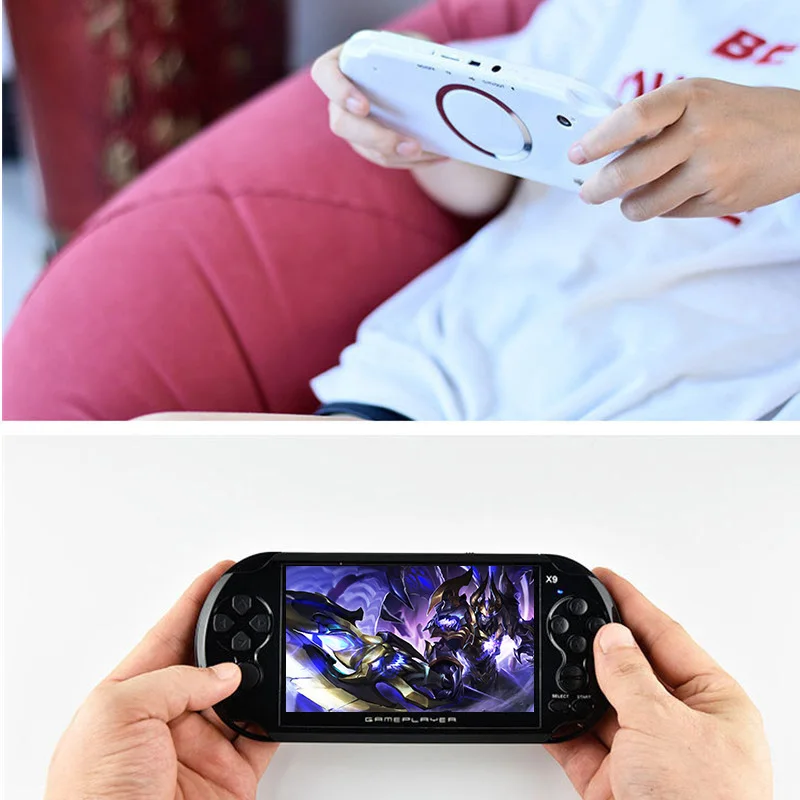 Портативная игровая консоль X9 Retro 5 дюймовый экран приставка Поддержка 8/16/64/128
