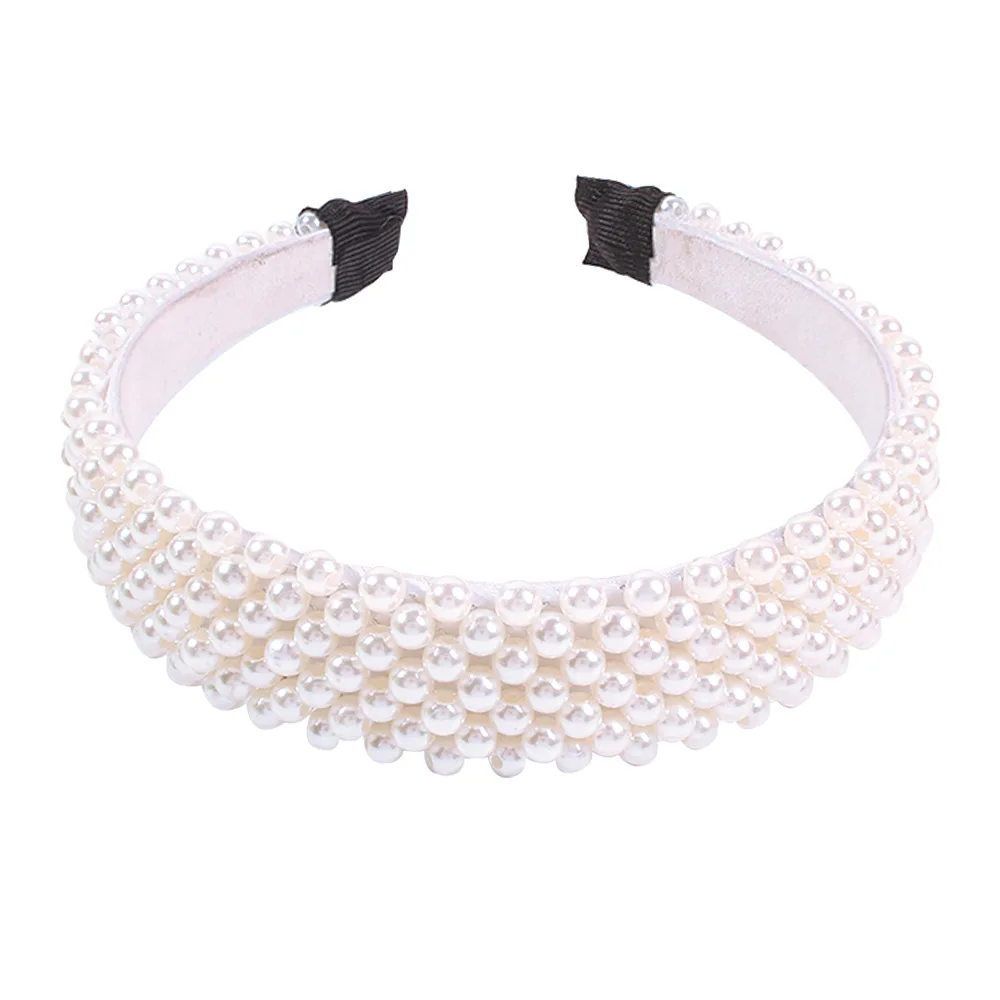 

Ladies Full Pearl Hairband For Women Hair Accessories Diamond Headband for Girls Crown Flower Headband Head Wrap
