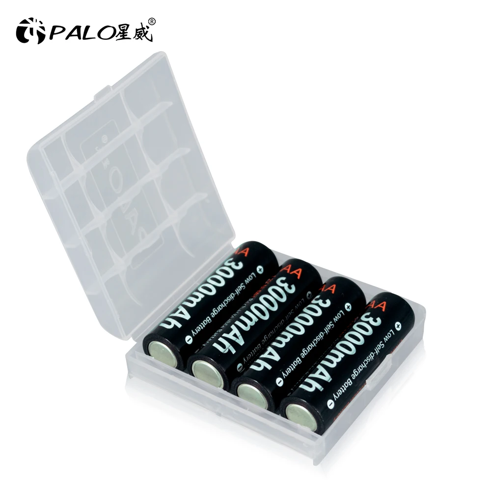 PALO AA Аккумуляторная батарея aa NiMH 1 2 V 3000mAh Ni-MH 2A предварительно заряженная с низким