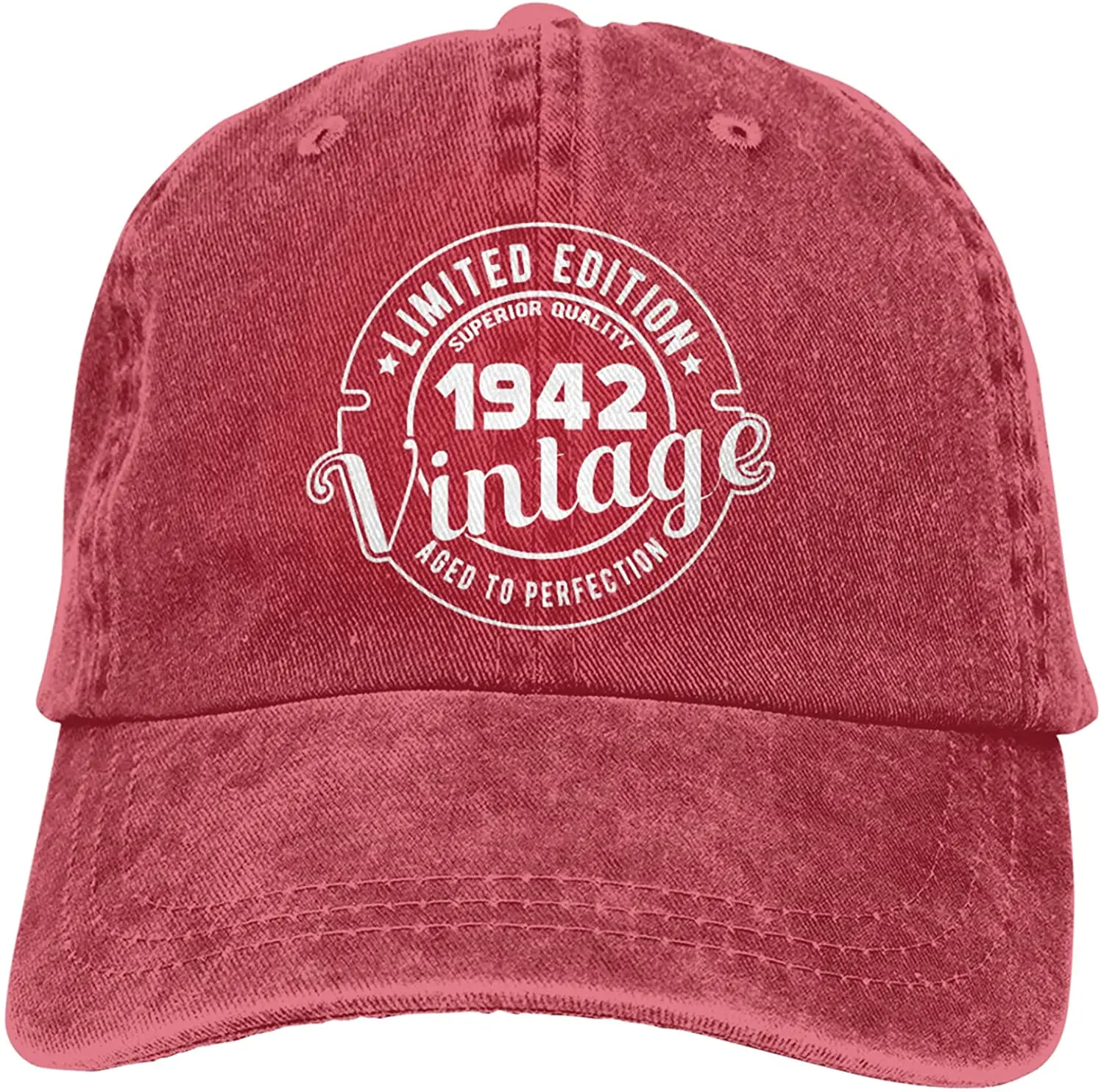 

Винтажная джинсовая кепка в подарок на день рождения, винтажная потертая бейсболка, регулируемая шапка для отца, Кепка-тракер для улицы, 1942