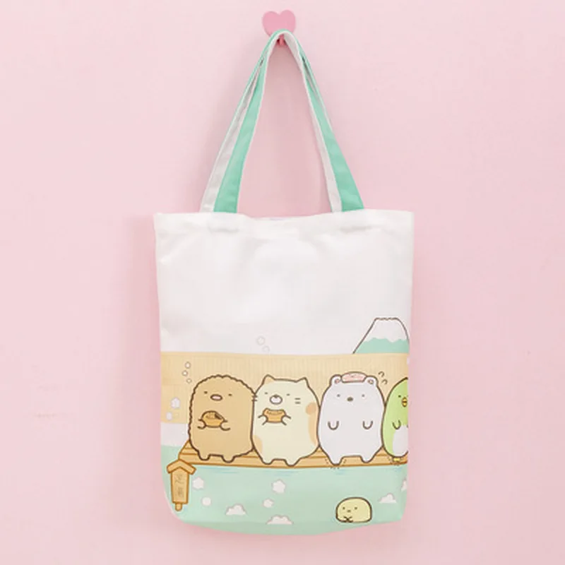 Новая аниме Sumikko Gurashi уголок био холст сумка для хранения женщин мультфильм милый