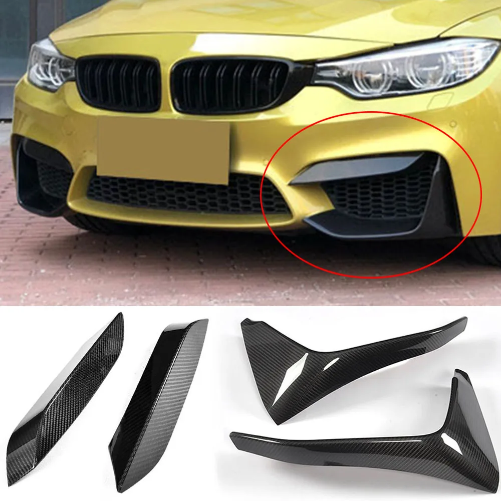Разветвители переднего бампера из углеродного волокна для BMW F80 M3 Sedan 4D F82 F83 M4 купе