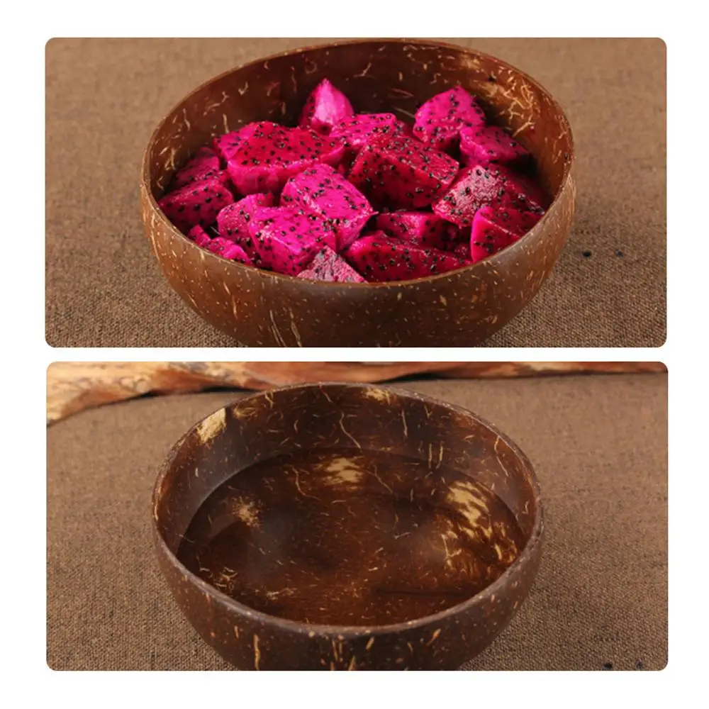 Высокое качество полезная натуральная миска из скорлупы кокоса для риса фруктов