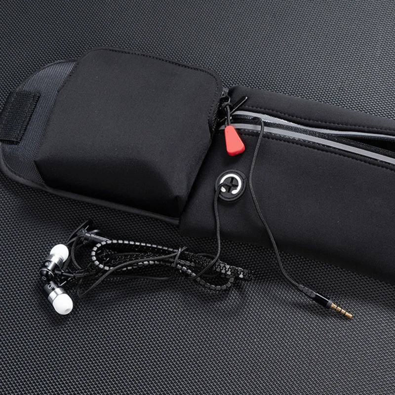 Running Belt Waist Pack With Foldable Water Bottle Holder Adjustable Elastic Strap Water Resistant Phone Holder Bag BHD2